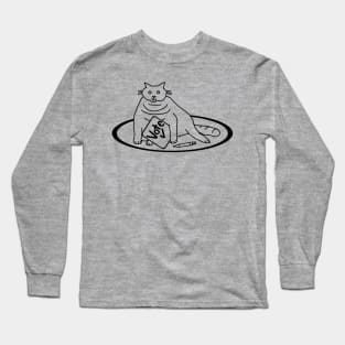 Chonk Cat says Vote Outline Long Sleeve T-Shirt